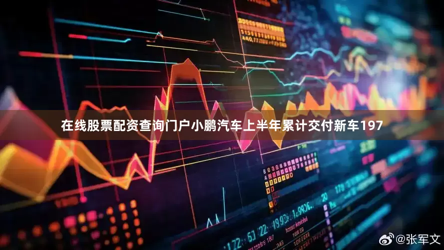 在线股票配资查询门户小鹏汽车上半年累计交付新车197
